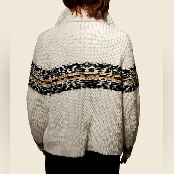 Anthropologie John + Jenn Chunky-knit Sweater Cardigan / Sz XS / Off-white - Picture 7 of 17